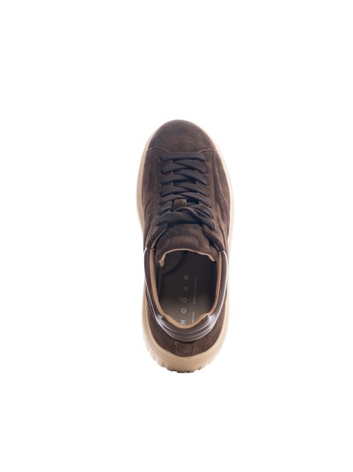 Sneakers H-Stripes in suede Marrone HOGAN | HXW6450FC6T PJQS610